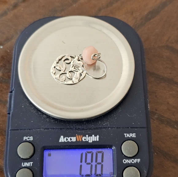 Silpada 925 Sterling Pink Soapstone Bead Floral Drop Earrings - Picture 12 of 13